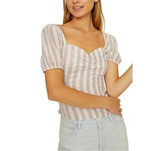 Sanctuary Smocked Boudoir Striped Top